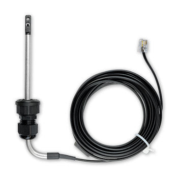 A replacement probe sensor with gland fitting for the Rooster Alarm and Rooster Monitor100 systems.